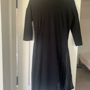 Brunello Cuccinelli black mock neck dress